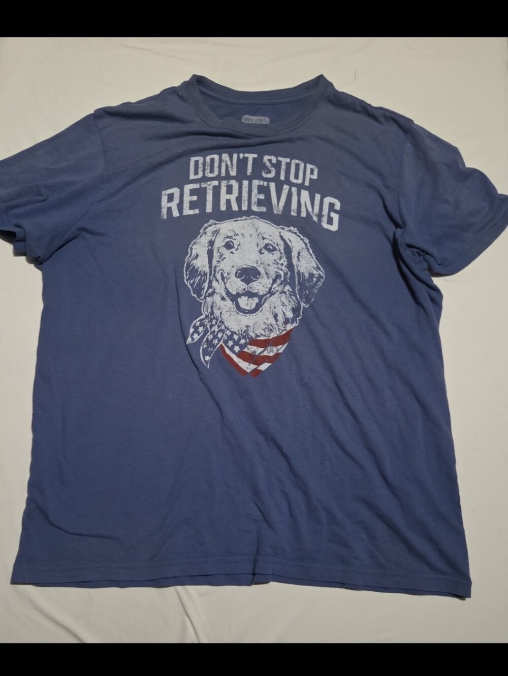 State of mind mens XL blue retriever dog pun shirt #24